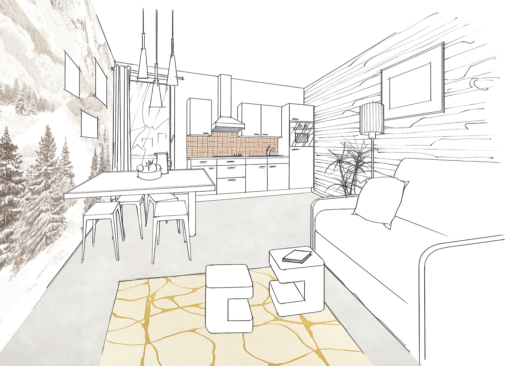 Size and layout of spaces